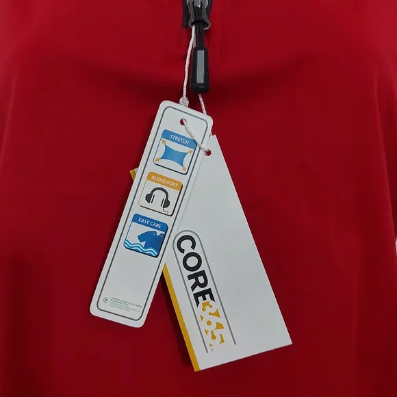 Core 365 Womens Classic Red Carbon 850 Knit Shell Vest Audio Port Stretchable - Picture 5 of 5